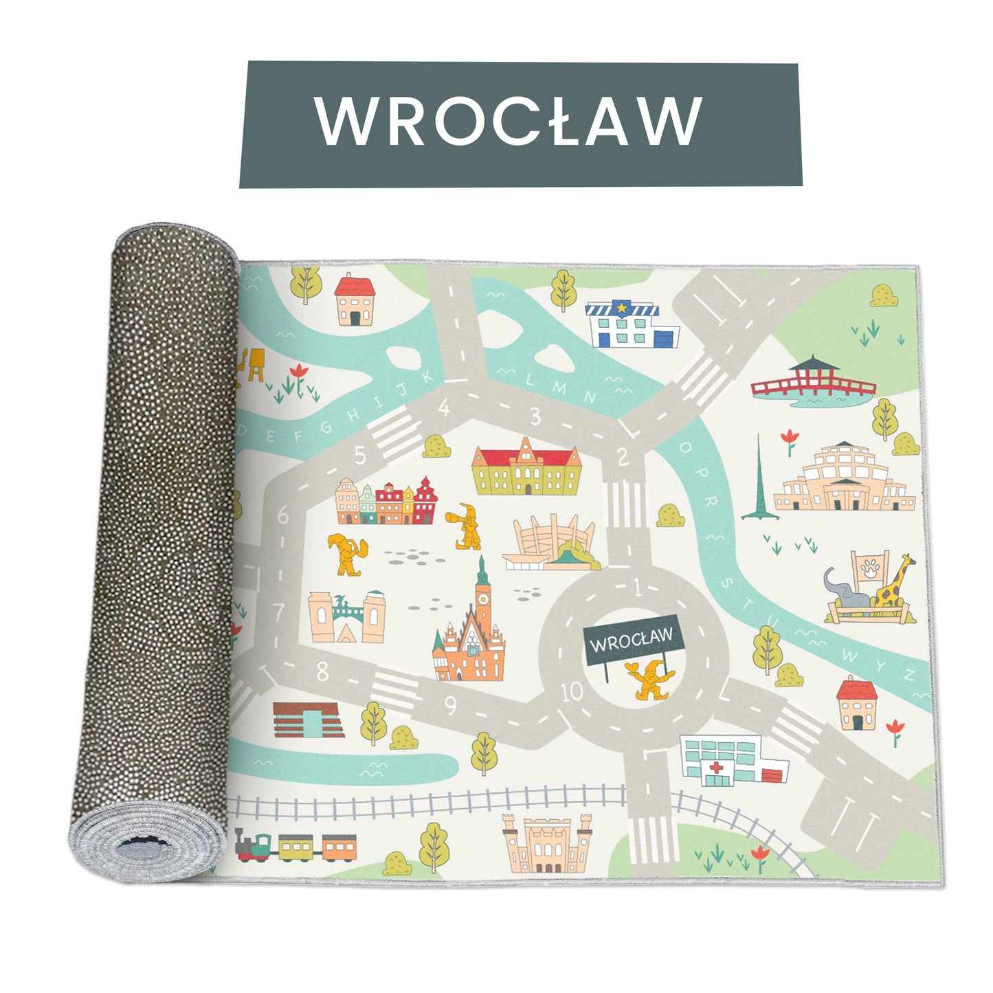 Dywan Edukacyjny Z Bajkową Mapą Wrocławia