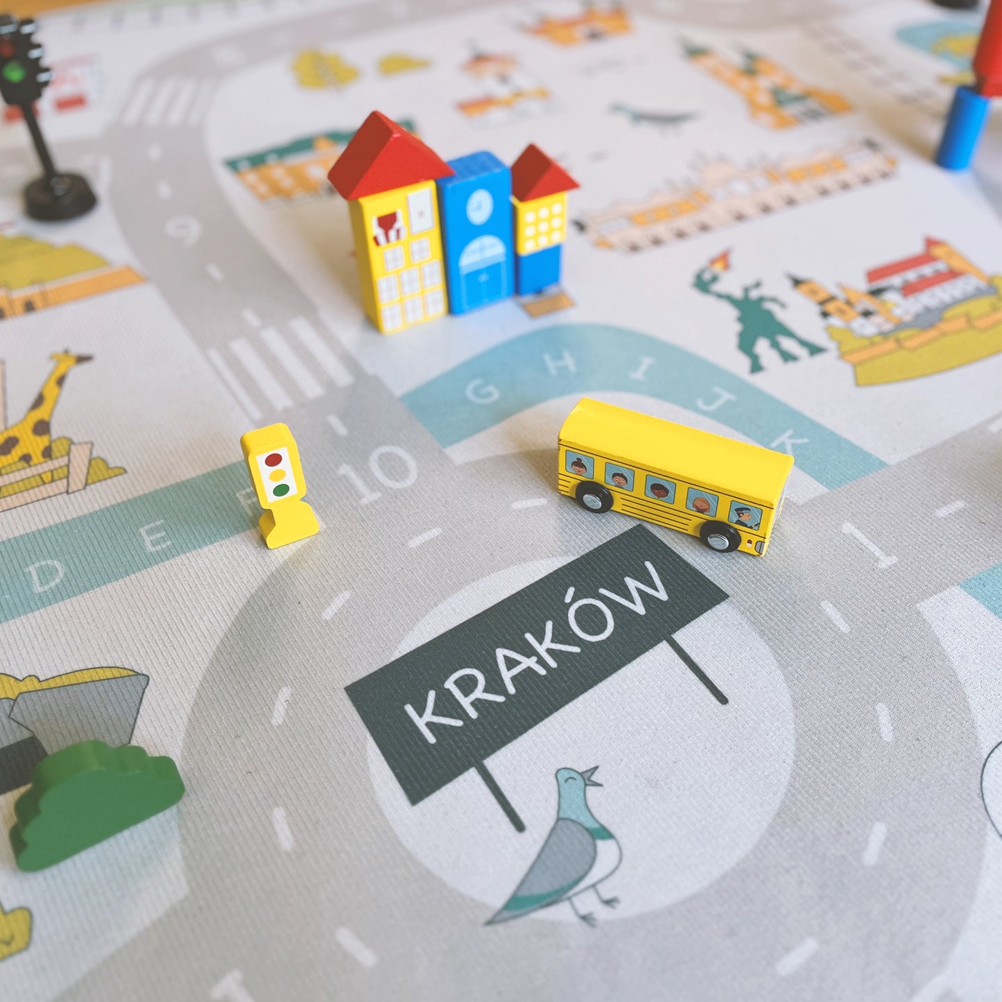Dywan Edukacyjny Z Bajkową Mapą Krakowa